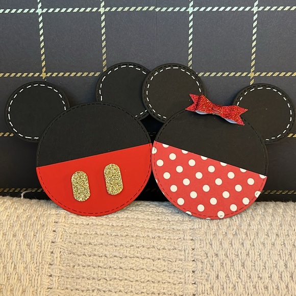 Disney Mickey & Minnie Birthday Tag Cards, Handmade, Celebrate Wish Party Invite - Picture 8 of 11